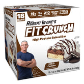 FITCRUNCH Snack Size Bar Milk and Cookies front view, protein-rich snack for athletes