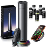 Fiteye waterless diffuser kit in a living room setup showing compact design and ambiance