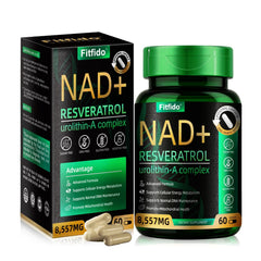 Fitfido Liposomal NAD+ Resveratrol Complex bottle closeup for daily wellness support
