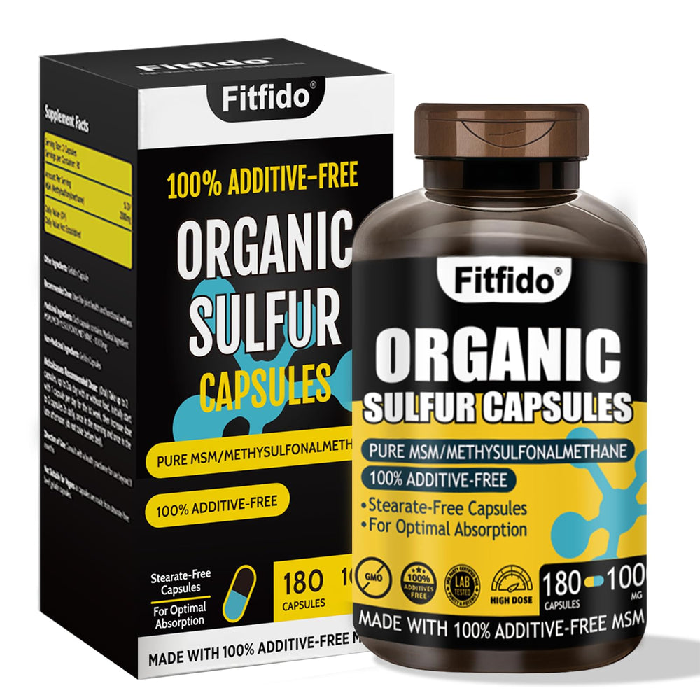 Fitfido MSM Capsules bottle front shows a clean daily wellness option.
