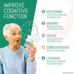Close-up of Fitina memory-boost capsules conveying recall and learning support