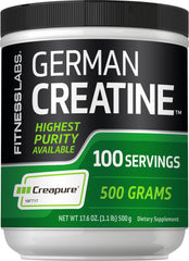 Fitness Labs Creatine Monohydrate powder in a 500 g jar ready for intense training sessions