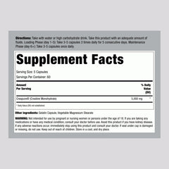 Fitness Labs German Creatine Monohydrate capsules showing Non-GMO and gluten-free formula for daily workouts