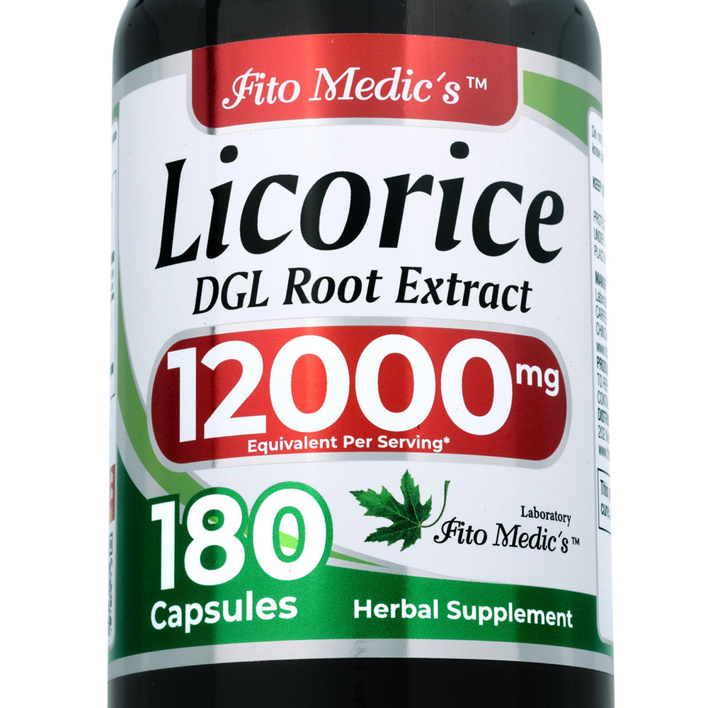 FITO MEDIC'S Licorice Root capsules bottle on countertop for daily wellness use