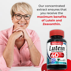 FITO MEDIC'S lutein 40mg capsules closeup showing dosage.