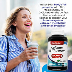 FITO MEDIC'S Calcium d-glucarate capsules arranged neatly to highlight ultra-high absorption.