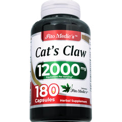 Close-up of FITO MEDIC'S Cats Claw capsules highlighting uniform size for easy swallowing.