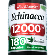 FITO MEDIC'S echinacea leaf bottle highlights 600 mg extract per serving for immune support.