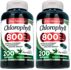 FITO MEDIC'S Chlorophyll bottle front view for easy greens support