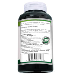 FITO MEDIC'S Turmeric and Ginger bottle back showing ingredients and usage notes