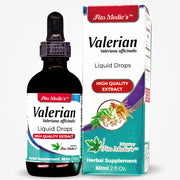 Fito Medic's Lab Valerian Root Drops bottle pour shows easy, alcohol-free use.