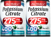 FITO MEDIC'S Potassium Citrate capsules in a 400-count bottle for daily use.