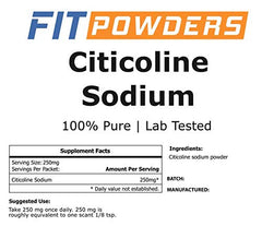 FitPowders Citicoline powder being stirred into a shake for a cognitive boost