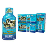 Five-hour ENERGY Extra Strength blue raspberry shot front view for quick alertness