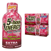 Five-hour ENERGY Extra Strength Cherry Shot front view with a compact energy boost.