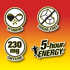 Five-hour ENERGY Regular Strength hand-holding shot emphasizes portable energy on the go