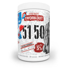 Five Percent Rich Piana 5150 rocket pop bottle for intense pre-workout energy.