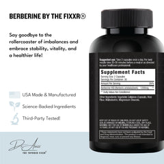 Fixxr Berberine HCI capsules neatly arranged for a simple daily dose.
