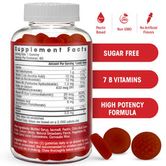 Flamingo Supplements vegan pectin-based B complex gummies suitable for vegetarians