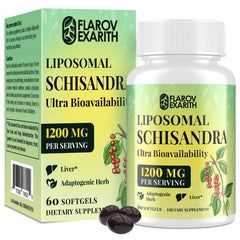 Flarovexarith liposomal Schisandra bottle for calm focus and energy.