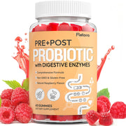 Fletorra Probiotics Gummies raspberry bottle view for daily gut support