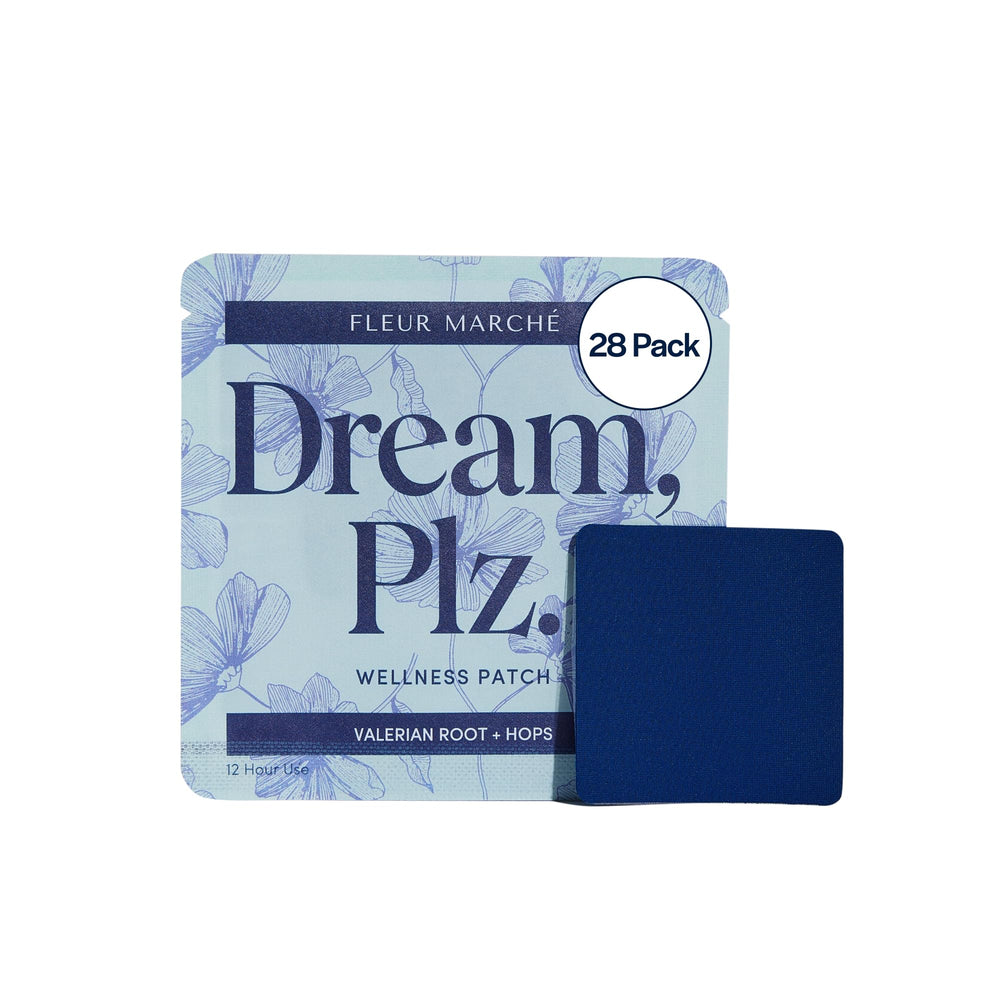 Fleur Marché Dream Plz patch packaging highlighting natural sleep support