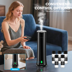 FLLUK hotel-scent-diffuser-starter-remote allows easy control from across the room