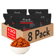 Flock Keto Chicken Skin Chips Nashville Hot pack, high-protein, low-carb snack.