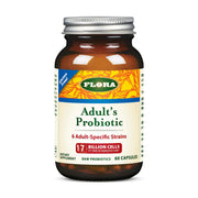 Flora Adults Probiotic bottle for convenient daily gut support.