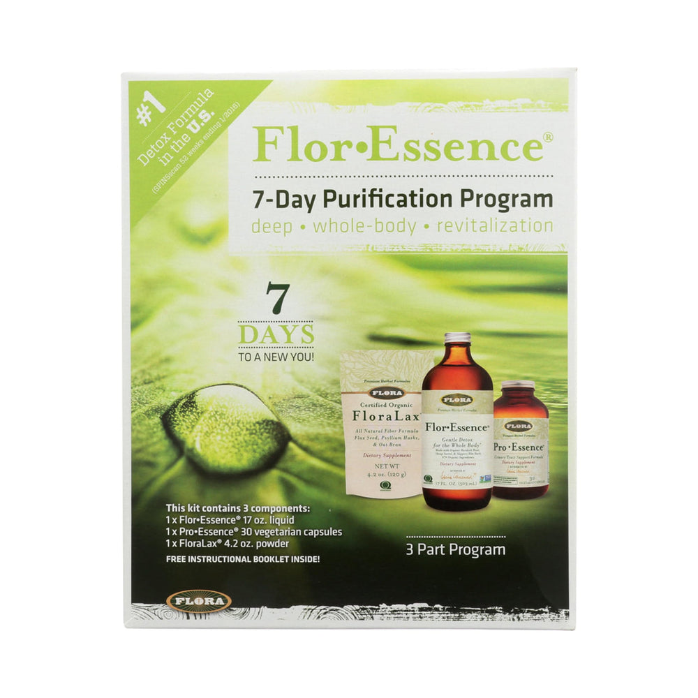 Boxed Flora Flor-Essence 7-Day Kit offers a complete cleansing plan.