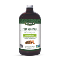 Flora Flor-Essence bottle for daily immune support and cellular wellness.