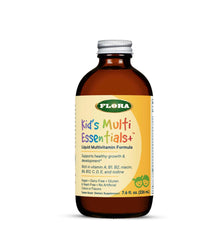 Flora Kids Multi Essentials Plus bottle front showing vibrant packaging for daily nutrition