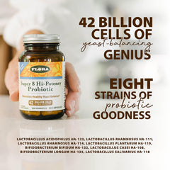 Flora Super 8 capsules close-up ready for daily use