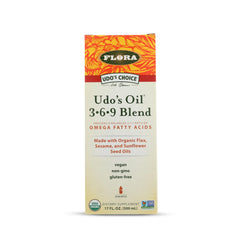 Flora Udo's Choice Omega 369 bottle — balanced blend for everyday meals.