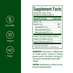 Flora Udo's Omega 369 pour shows a light nutty drizzle