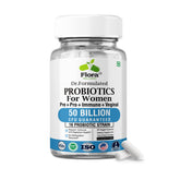 FLORA WELLNESS Probiotics for Women bottle pour for daily digestive balance