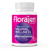 Florajen Women’s Triple-Action Probiotic bottle promotes digestive and immune balance.