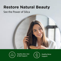 FloraSil bottle front label highlighting vegan, gluten-free, and non-GMO features