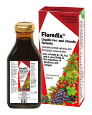 Floravital liquid iron bottle pour for easy, daily dosing.