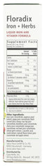Floravital liquid iron label view emphasizes German-made quality and ingredients.