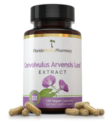 Florida Herbal Pharmacy Convolvulus Arvensis leaf extract bottle, high-potency daily wellness formula.