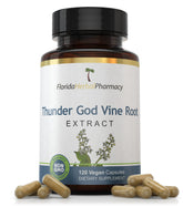 Florida Herbal Pharmacy Thunder God Vine capsules bottle for daily wellness support