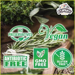 Florida Herbs organic American ginseng dried root display highlighting pure plant sourcing