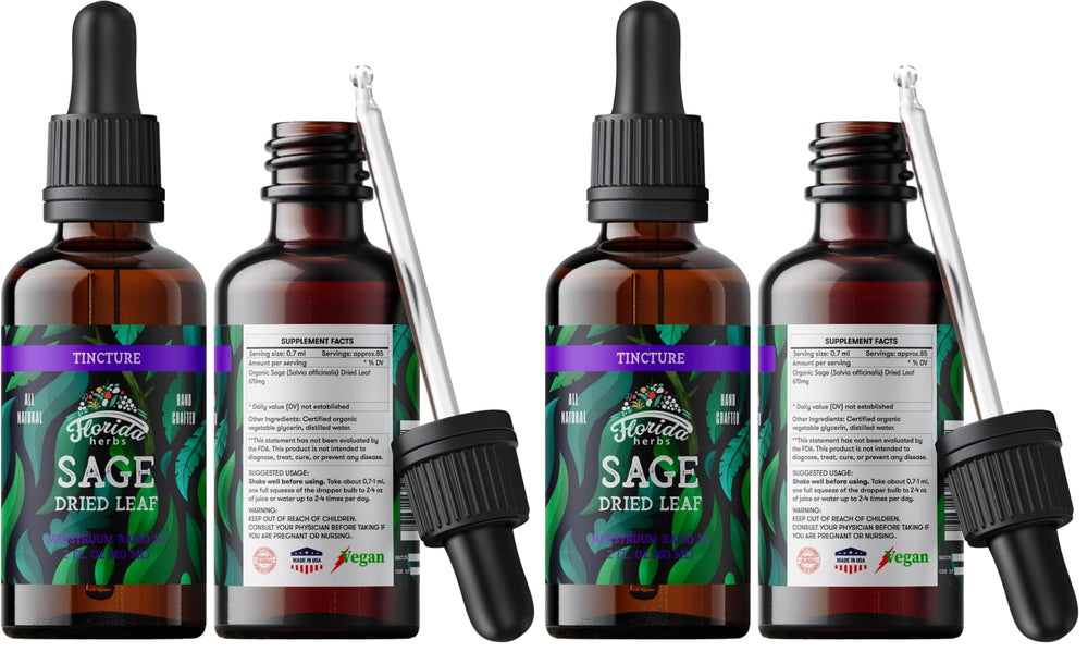 Florida Herbs Sage Extract bottle for convenient daily use.