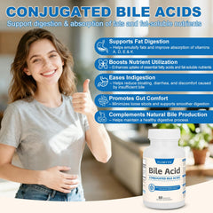 Florvyn conjugated bile acid capsules being poured to suggest easy daily use for gut comfort