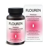 FLOUREN Gut Health bottle pour shows ready-to-use postbiotic support for daily digestion.