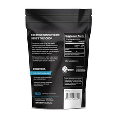 Fluid Creatine ultra-fine powder with scoop for smooth mixing in water or juice.