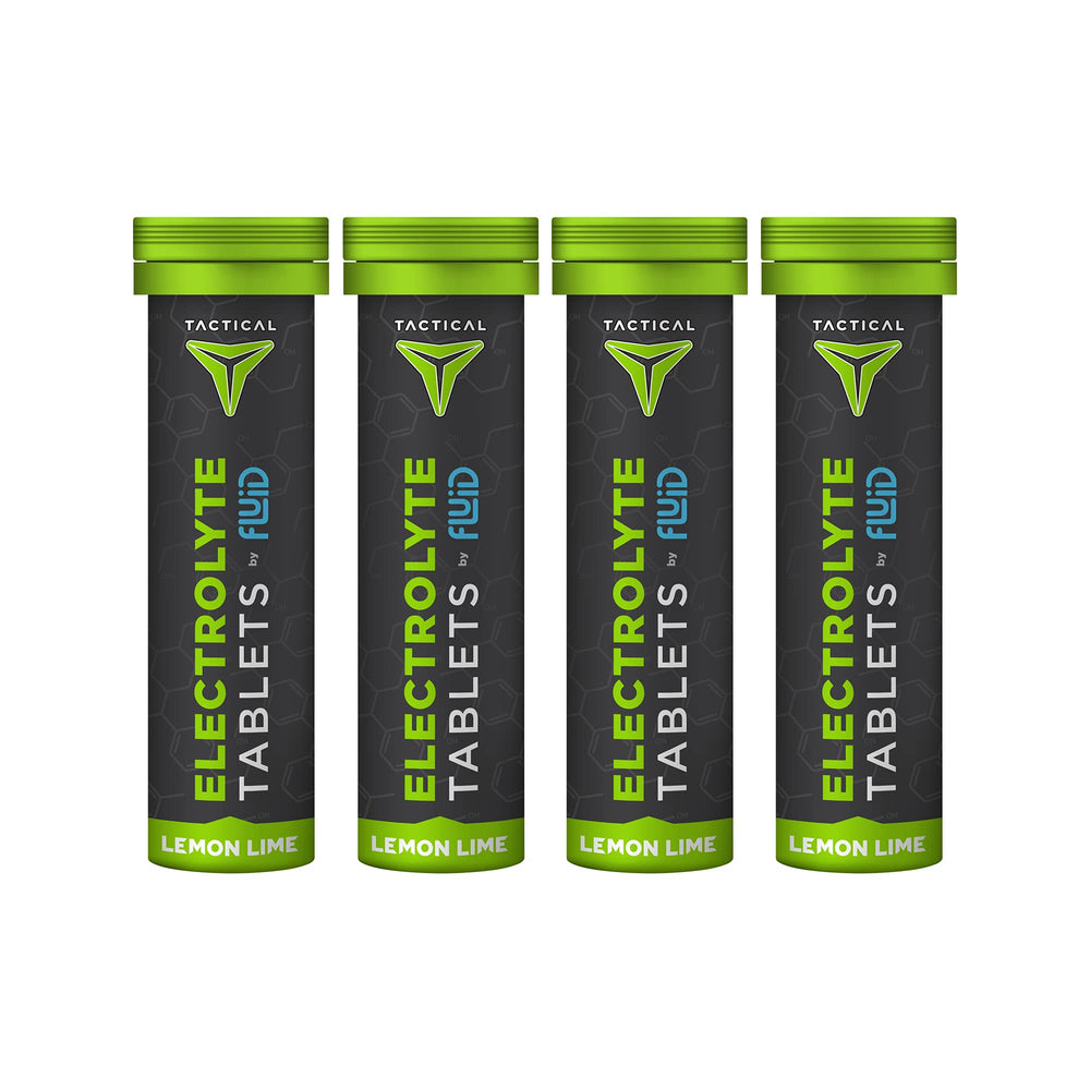 Fluid Tactical Lemon Lime tablets in tube for on-the-go hydration