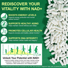 FLWJLKB NAD supplement packaging highlights premium formula.
