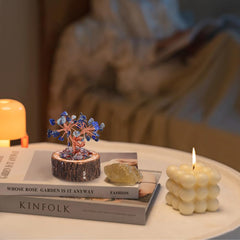 FLYING APSARAS Blue Crystal Tree adds elegant decor while inviting serene focus for meditation